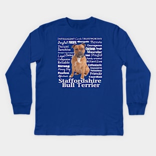 Staffordshire Bull Terrier Traits Kids Long Sleeve T-Shirt